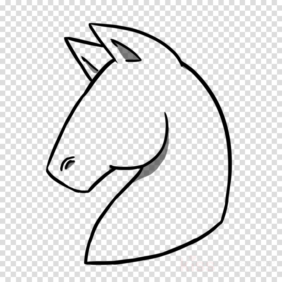900x900 Horse, Drawing, White, Transparent Png Image Clipart Free Download - Horse Line Drawing Clip Art