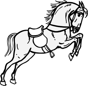300x291 Horse Free Clipart - Horse Line Drawing Clip Art