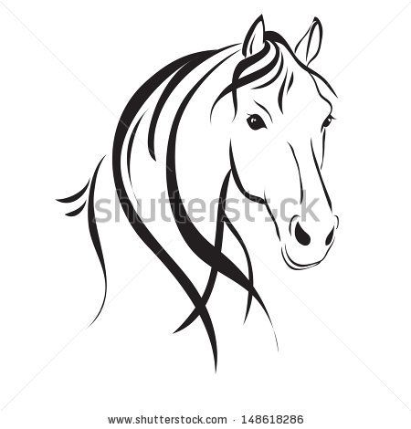 450x470 Horse Line Drawings Clip Art Line Drawing Of A Horse - Horse Line Drawing Clip Art