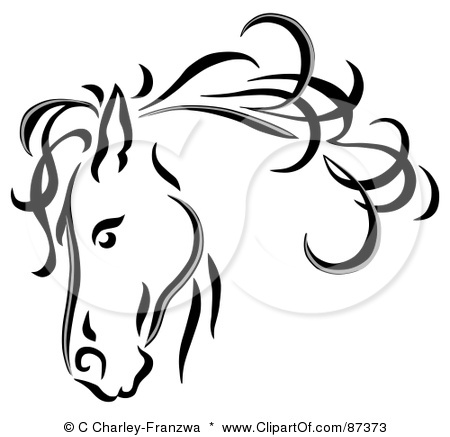 450x437 Line Drawing Of Horse Head Clipart Best - Horse Line Drawing Clip Art