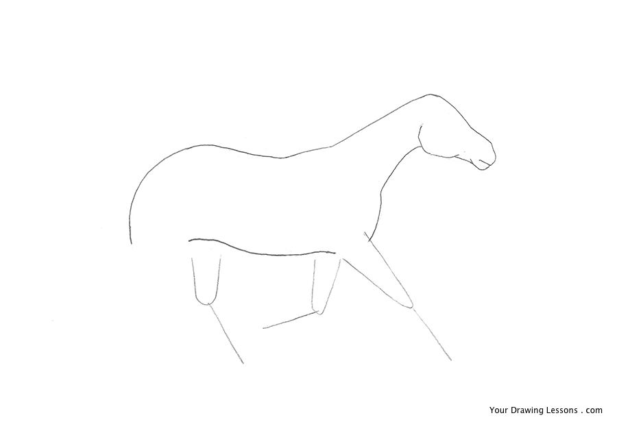 900x616 how to draw a galloping horse your drawing lessons - Horse On Hind Legs Drawing