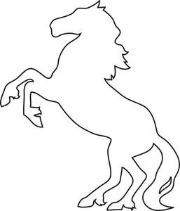 257x300 Running Horse Outline Drawing - Horse Outline Drawing