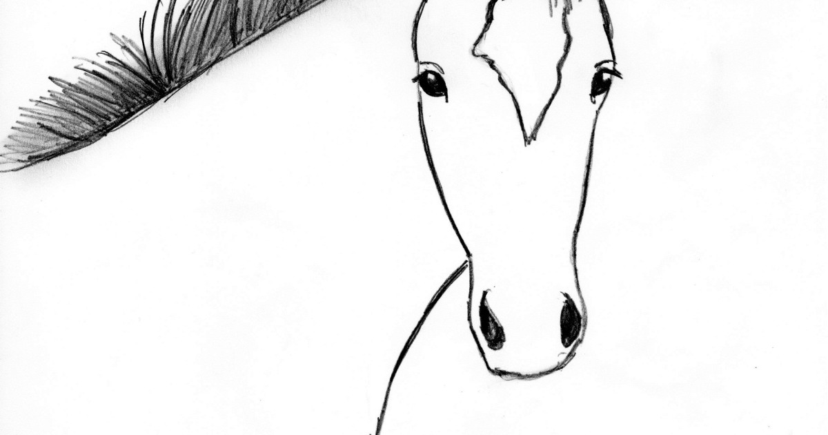 1200x630 Horse Drawing Step - Horse Pictures Drawing