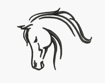 340x270 Horse Head Profile Etsy - Horse Profile Drawing