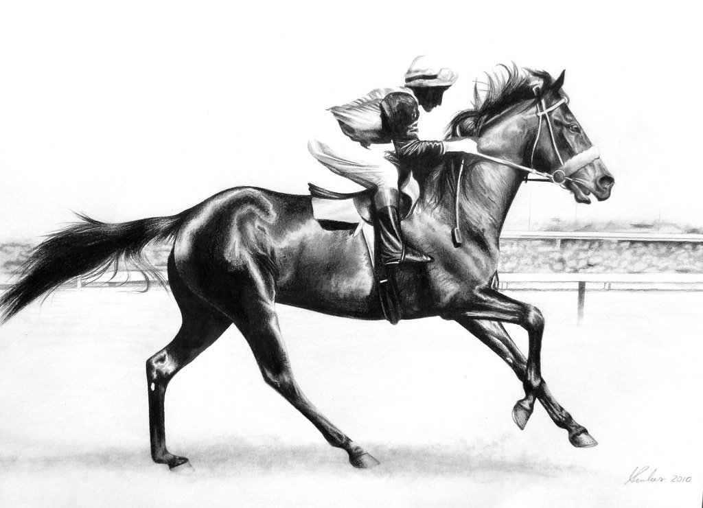 1024x740 horse racing drawing - Horse Racing Drawing