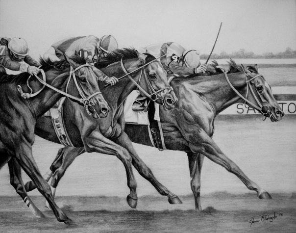 Horse Racing Drawing at PaintingValley.com | Explore collection of ...