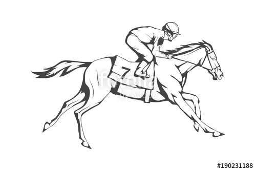 Horse Racing Drawing at PaintingValley.com | Explore collection of ...