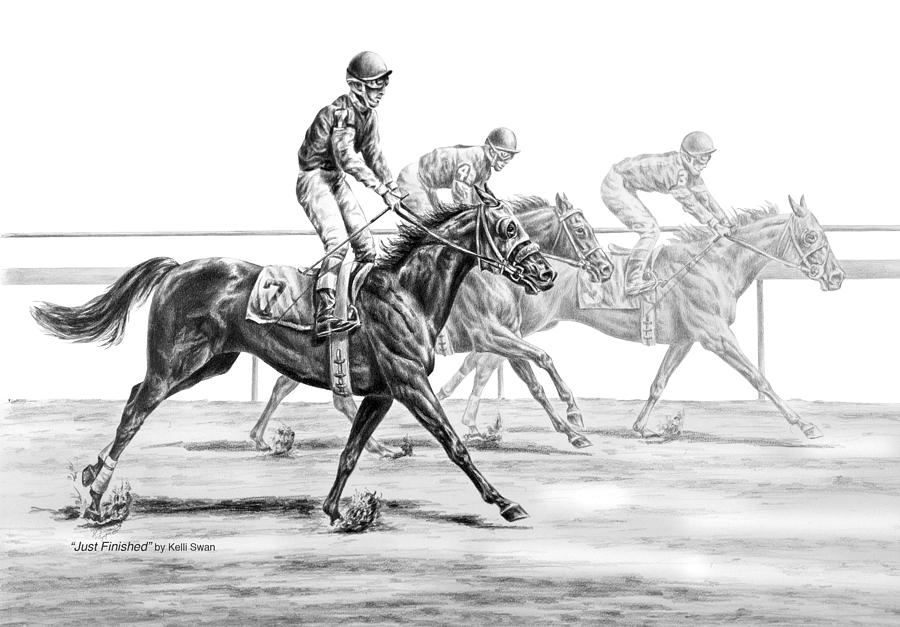 900x627 Just Finished - Horse Racing Drawing