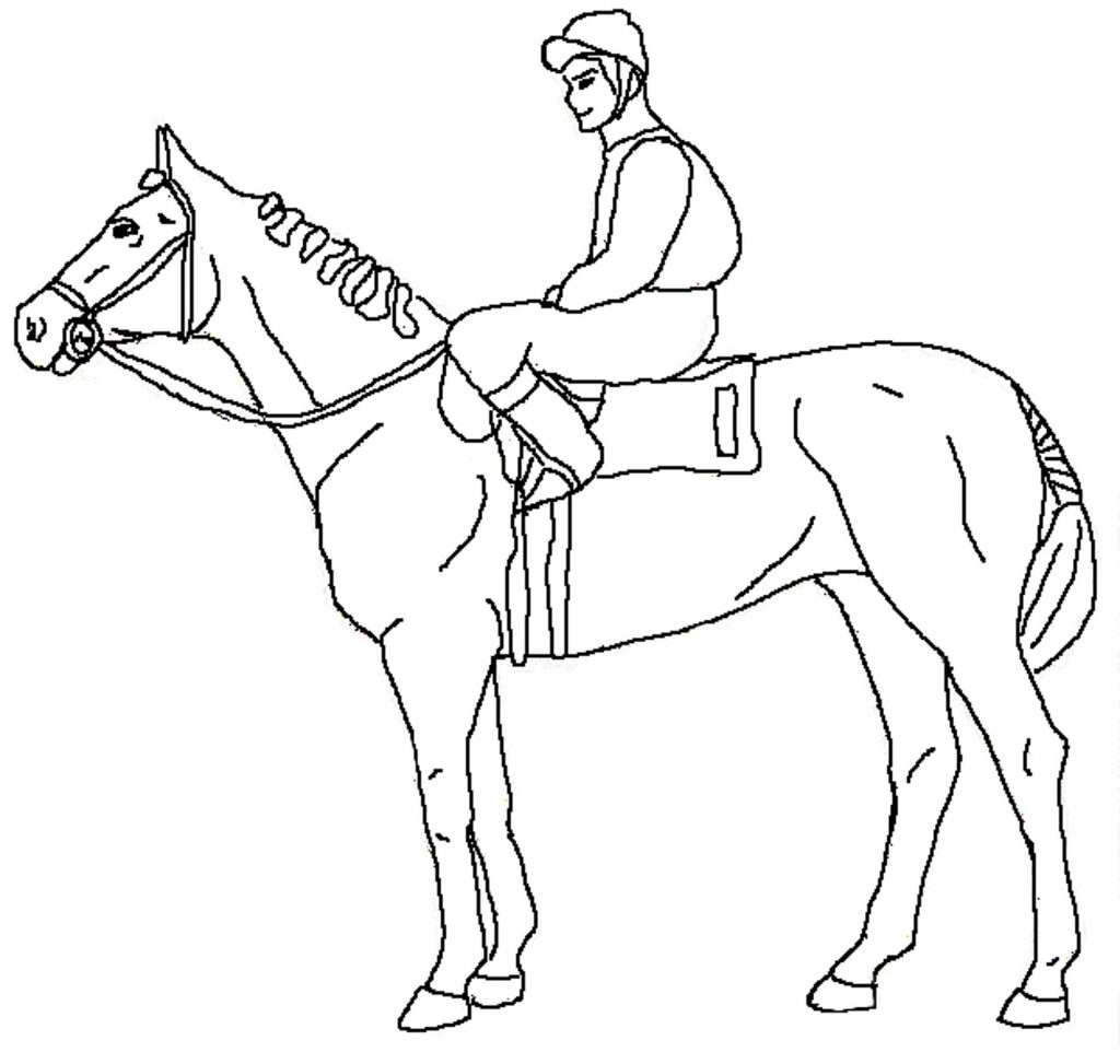 1024x962 strange horse racing coloring pages valuable race to print fun - Horse Racing Drawing