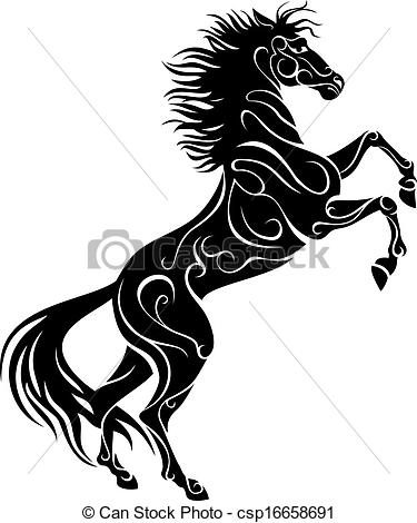 375x470 horse rearing up clipart great free clipart, silhouette - Horse Rearing Up Drawing