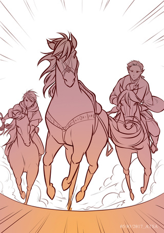 320x454 riding drawings on paigeeworld pictures of riding - Horse Riding Drawing