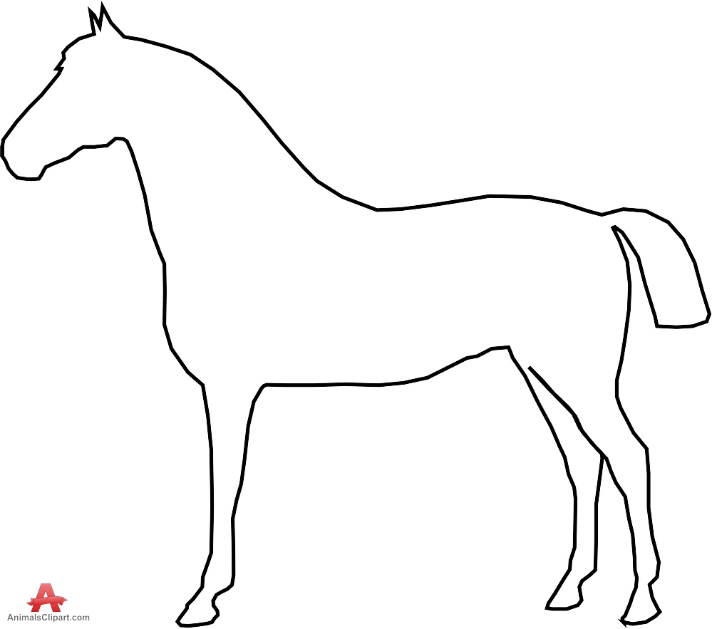 simple curly horse sketch