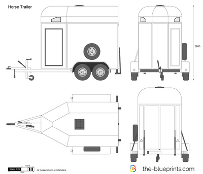 400x343 Horse Trailer Vector Drawing - Horse Trailer Drawing