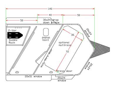 388x300 One Horse Trailer For Sale Bumper Pull Safetack - Horse Trailer Drawing