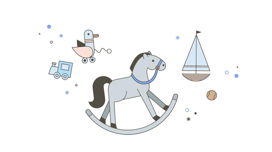 872x490 Free Rocking Horse Vector - Horse Vector Drawing