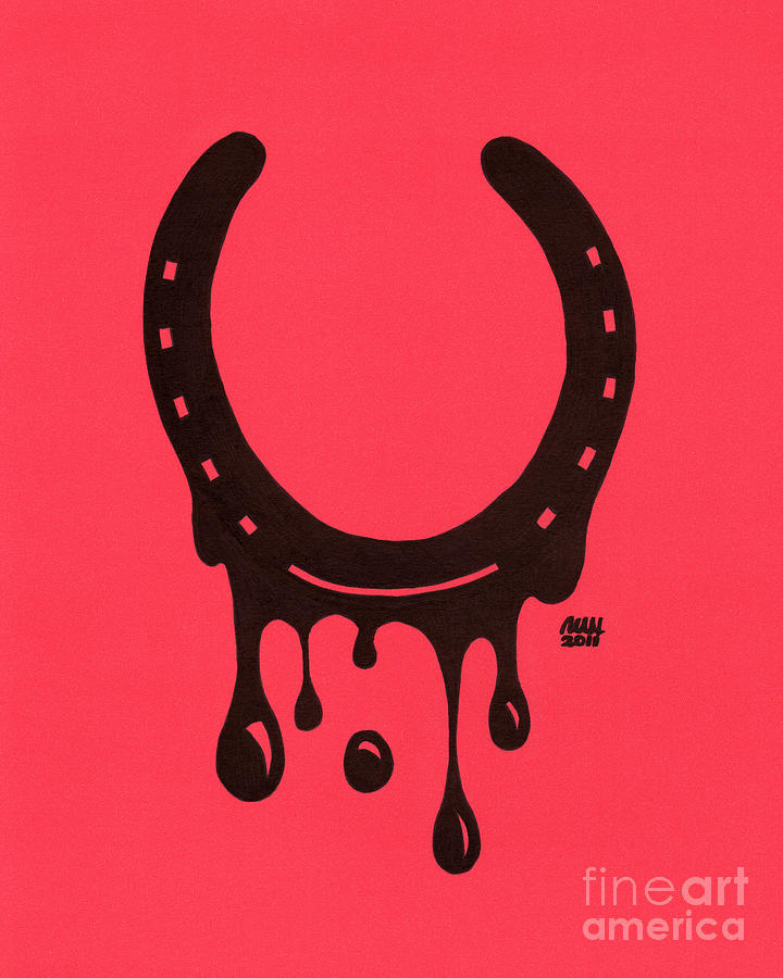 720x900 dripping horseshoe drawing - Horseshoe Drawing