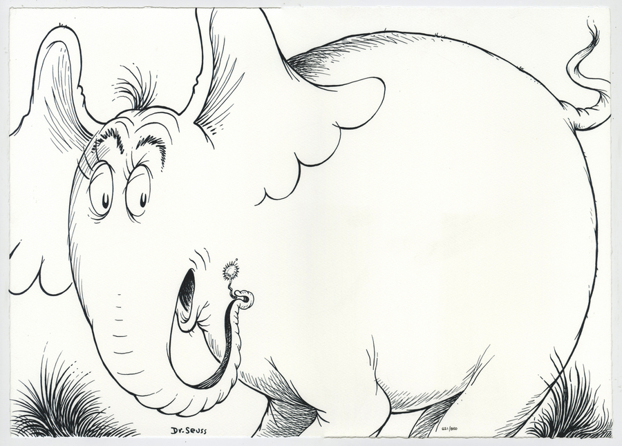 900x646 Horton Line Drawing Limited Edition - Horton Drawing