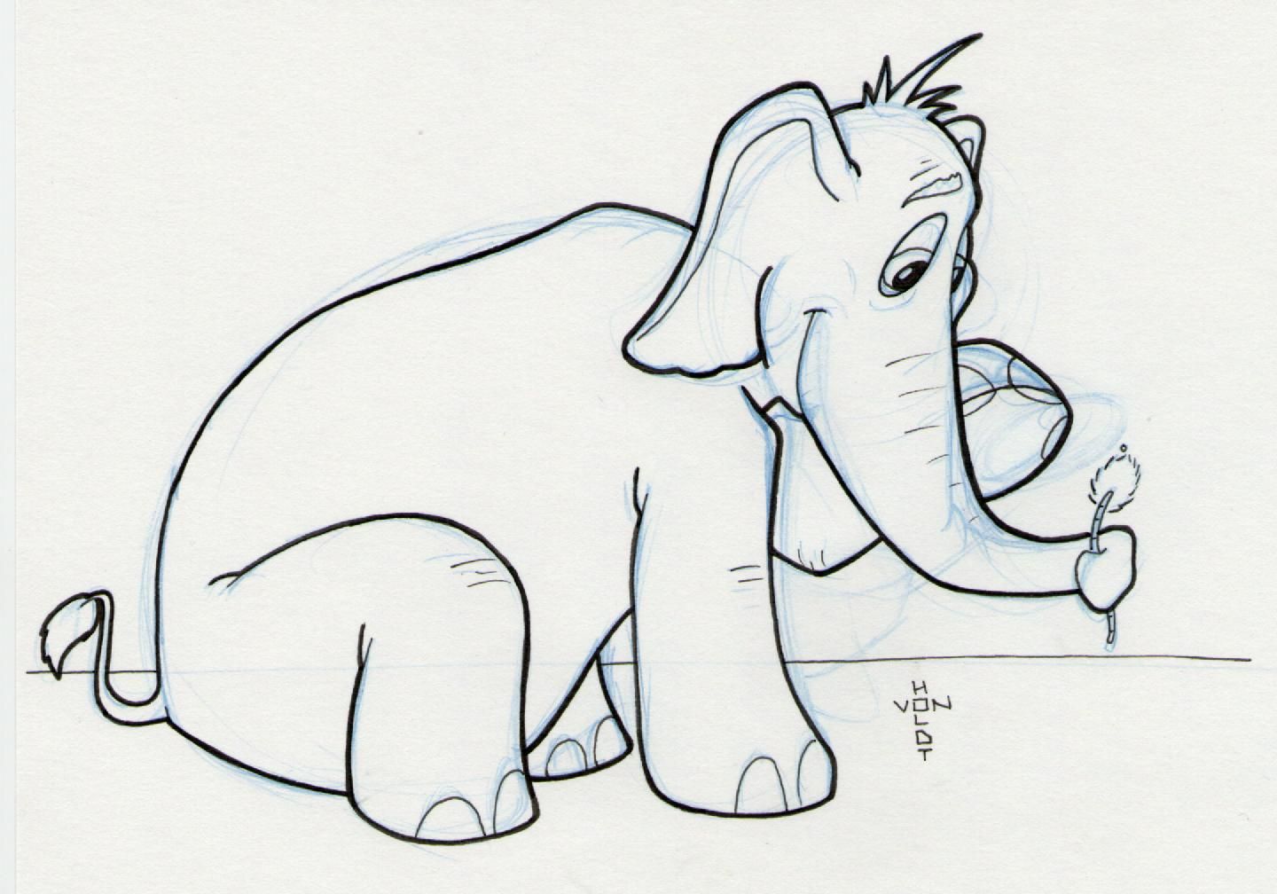 1440x1008 Horton Hears A Who Illustrations Tattoos Sketches, Horton - Horton Drawing