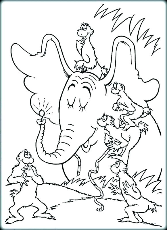 581x801 Astounding Dr Seuss Coloring Pages Horton Hears A Who Colouring - Horton Hears A Who Drawing