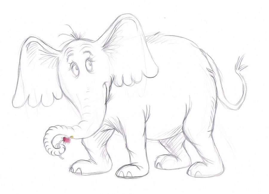 900x651 Huge Collection Of 'horton Drawing' Download More Than Images - Horton The Elephant Drawing