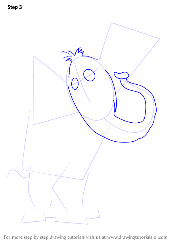 598x844 Learn How To Draw Horton The Elephant From Horton Hears A Who - Horton The Elephant Drawing