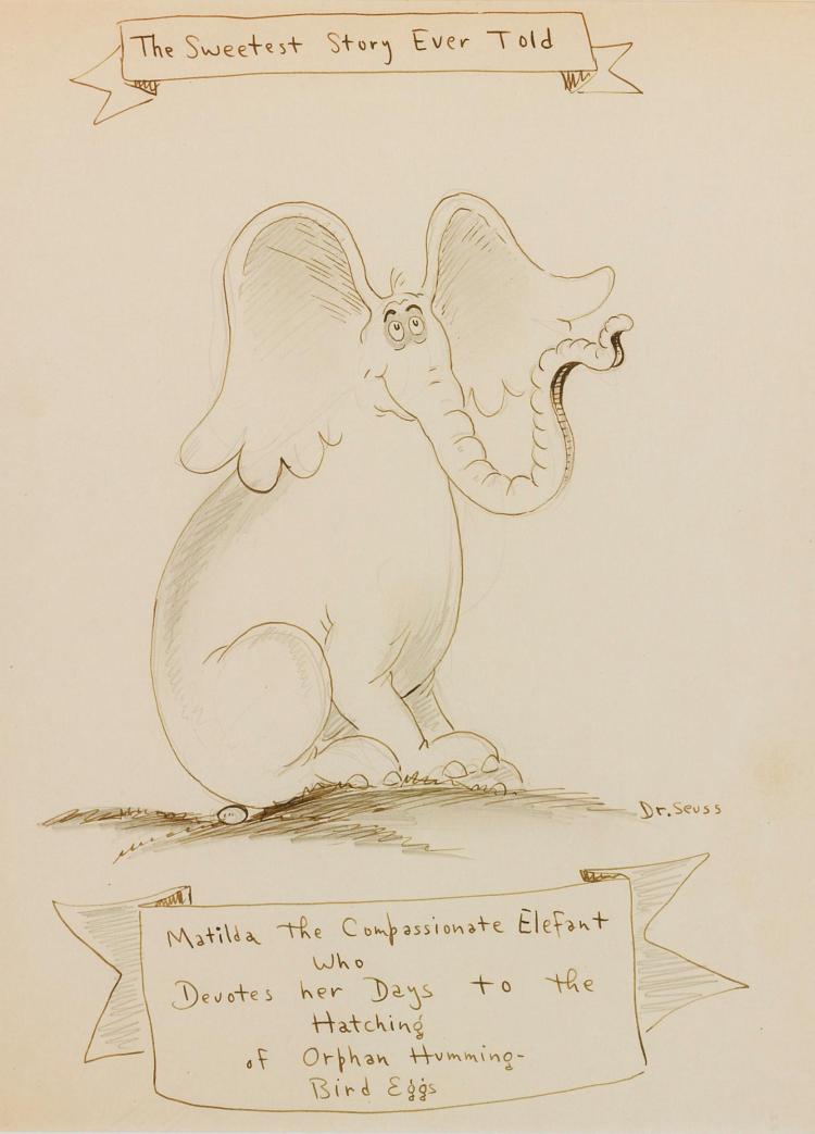 750x1043 seuss's matilda horton's ancestor - Horton The Elephant Drawing