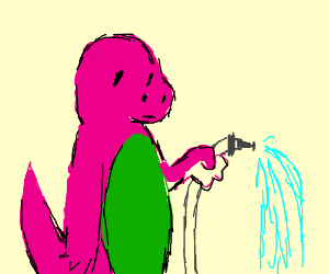 300x250 barney has a water hose drawing - Hose Drawing