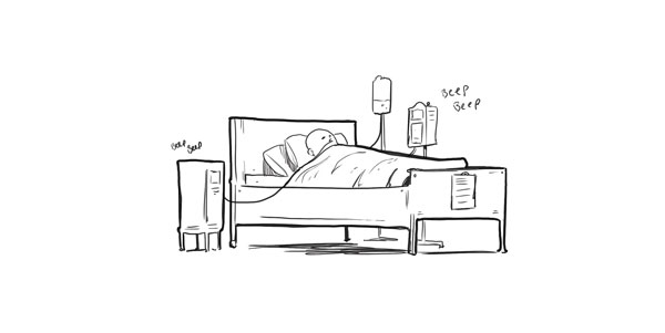 Cool Person In Hospital Bed Drawing Easy