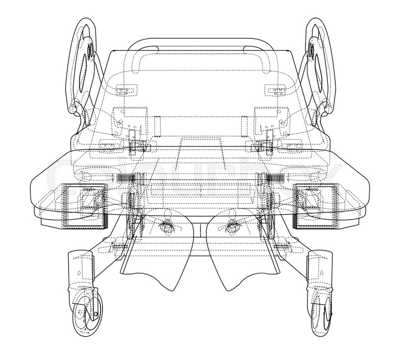 800x712 Hospital Bed Sketch Vector Rendering Stock Vector Colourbox - Hospital Bed Drawing