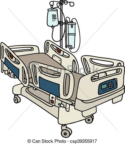 409x470 hospital position bed hand drawing of a hospital position bed - Hospital Bed Drawing
