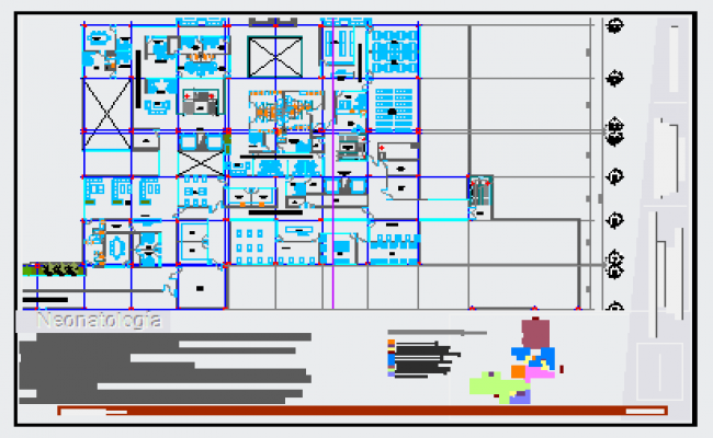 650x400 Neonatology Area Layout Design Drawing In Hospital Building Design - Hospital Building Drawing