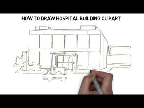 480x360 How To Draw Hospital Building Clipart - Hospital Building Drawing