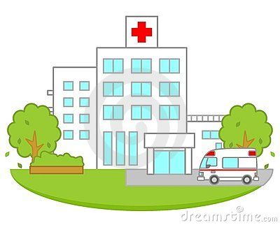 400x322 Cartoon Hospital Clip Art - Hospital Building Drawing