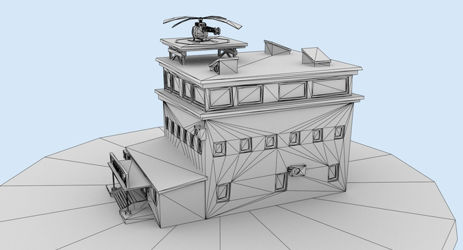 676x365 asset lowpoly cartoon hospital cgtrader - Hospital Cartoon Drawing