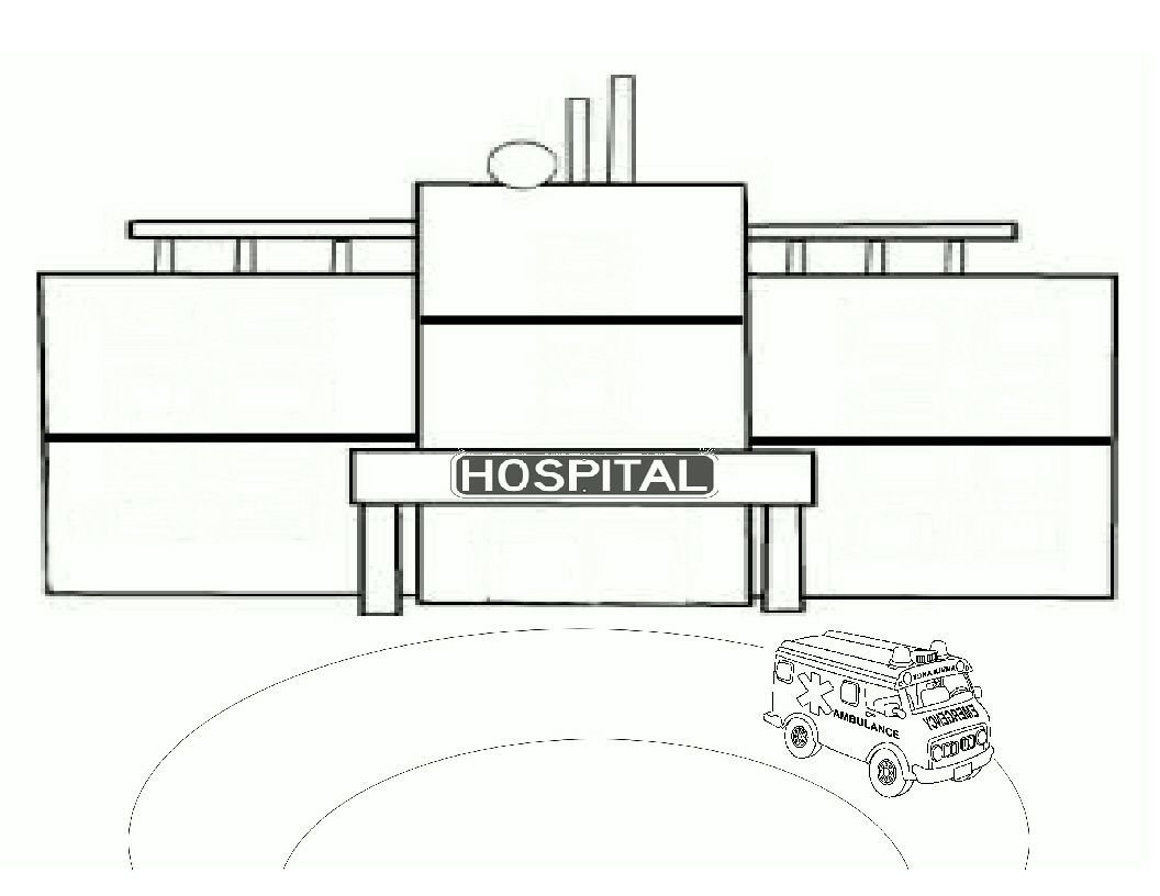 1056x816 Complete The Drawing Inside The Hospital An Exercise I Made - Hospital Drawing