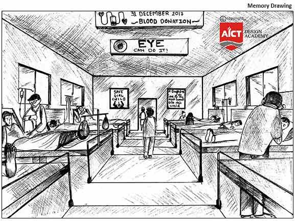 577x431 general ward of hospital - Hospital Drawing