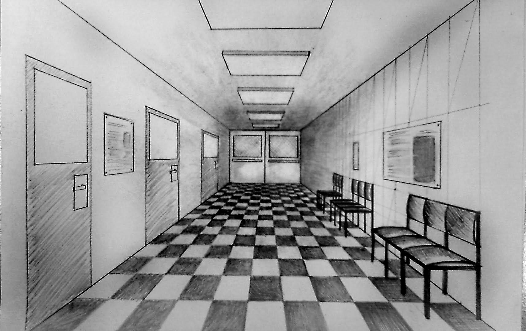 1716x1080 How To Draw - Hospital Drawing