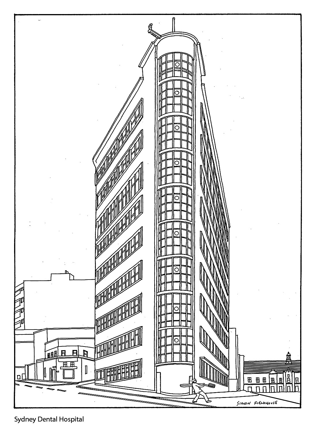 1098x1500 Sydney Dental Hospital Drawing - Hospital Drawing
