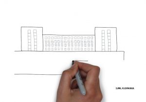300x210 How To Draw A Hospital How To Draw A Hospital For Kids - Hospital Drawing Pictures