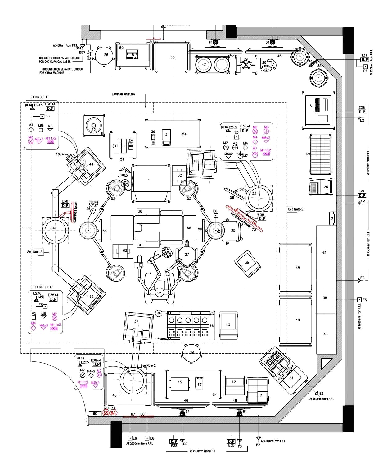 1234x1496 room data requirement drawings uhs, hospital designers, medical - Hospital Drawing Pictures