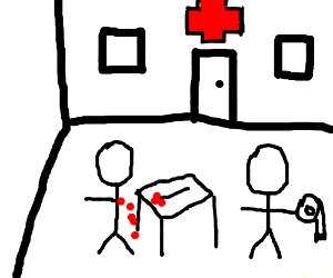 300x250 Stick Figure Hospital Drawing - Hospital Drawing Pictures