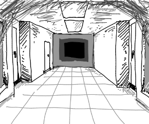 300x250 Creepy Mental Hospital Drawing - Hospital Drawing Pictures