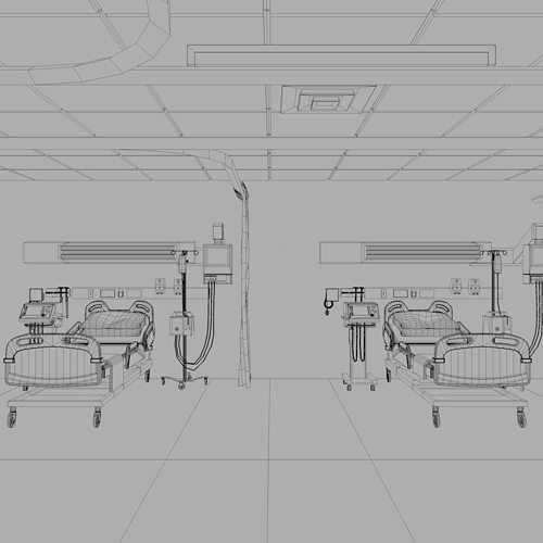 Hospital Room Drawing