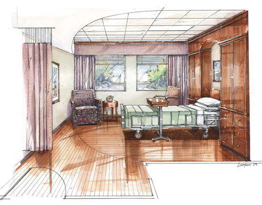 Hospital Room Drawing at PaintingValley.com | Explore collection of ...