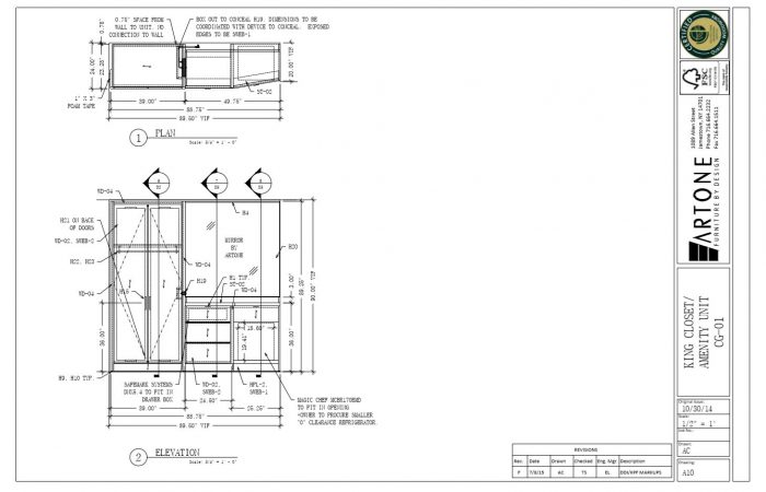 700x450 View Shop Drawings Custom Hospitality Furniture Design Samples - Hospitality Drawing