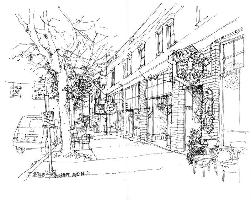 800x637 Hotel Hotel Hostel Seeing Thinking Drawing - Hostel Drawing