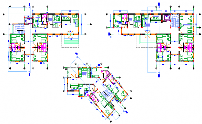 650x400 Proposed Layout Of Hostel Design Drawing - Hostel Drawing