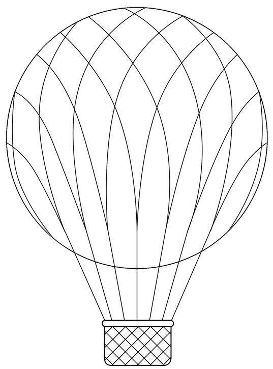 537x725 Hot Air Balloon Basket Patterns - Hot Air Balloon Basket Drawing
