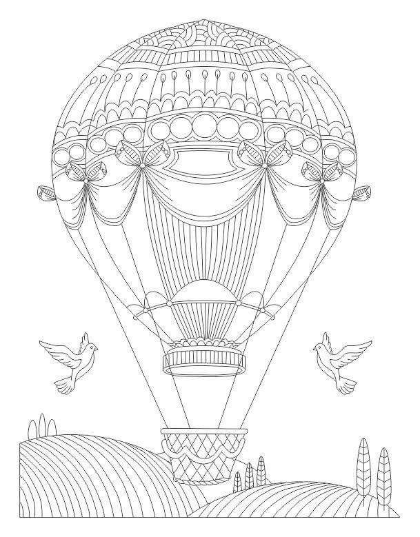 609x779 Hot Air Balloon Basket Patterns Patterns Kid Hotair Baloon - Hot Air Balloon Basket Drawing