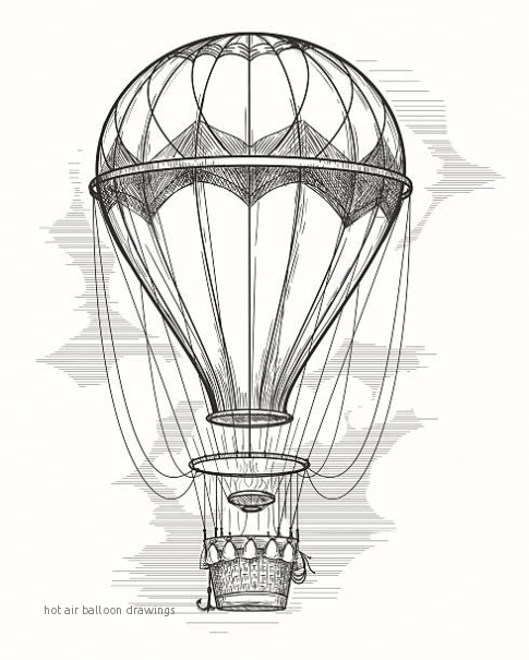 485x605 Hot Air Balloon Drawings Coloring Pages - Hot Air Balloon Basket Drawing